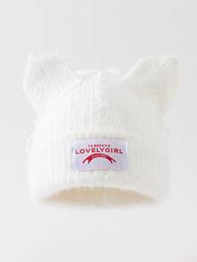 1pc Women's Fashion Solid Color Cute Earflap Short Hair Brimless Knitted Beanie Hat, Suitable For Autumn/Winter Warmth, Daily Outfits - A - View 8