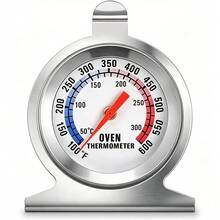 SOKANY Oven Thermometer 50-300℃/100-600℉ Large Range 430 Stainless Steel Heat-Resistant Glass Automatic Sensing Accurate Temperature Measurement Kitchen Baking Cooking Temperature Monitoring Tool Essential Kitchen Gadget - °C/°F Switchable - View 1
