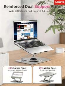 Lenovo W6Pro Rotating Laptop Stand, 360° Swivel Base, Stepless Height Adjustable Carbon Steel Computer Stand, Universal Bracket For Home Office Laptop And Tablet - View 3