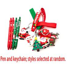 Christmas Series 2 Pens And 2 Mini Notebooks + 1 Keychain Christmas Notebook, Suitable For Daily Writing, Work Records, Back To School Season, School Opening Season, Christmas Gifts, Halloween And Various Holiday Supplies - Set - View 5