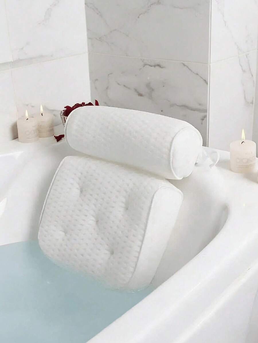 1 chiếc gối tắm có cốc hút chống trượt, hỗ trợ cổ và lưng, phụ kiện phòng tắm gia đình, lưới 3D tắm - Freestyle - Xem 1