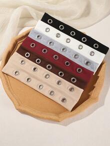 6pcs Y2K Punk Street Style Metal Eyelet Solid Color Wide Band Headbands For Women, Versatile Hair Accessories For Daily Wear, Sports, Face Washing And Photography - Multicolor - View 2