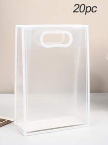 1/5/10/20PCS Transparent PVC Gift Bags And Tote Bags,Suitable For Birthdays, Weddings, Parties, Graduation Ceremonies, Large-Capacity Cosmetic Storage Bags, Halloween Decorations, Christmas Ornaments (Excluding Ribbons, Pure Tote Bags) - Multiple Styles - View 16
