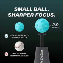 Baseball Hitting Trainer 1/3 Balls Included Auto Pop Up Hands-Free Auto Pop Up Trainer Portable Sports Tee Popper Solo Practice - Multicolor - View 9