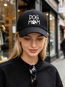 1pc "Dog Mom" Printed Baseball Cap, Classic Casual Vintage Soft Sweatband, Adjustable Size, Lightweight Multipurpose, Retro Dad Hat, Suitable For Trip - Multicolor - View 6