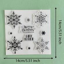 Snowflake Christmas Ornament Clear Silicone Stamp,Winter Holiday Decor Transparent Rubber Seal For Card Making Scrapbook Journal DIY Craft Stamp - SD-2 - View 37