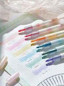 6/12pcs Floral Scent Glitter Highlighter Pens, Color Highlighters, Beautiful Stationery, Perfect For Student Use, Reward Gifts And Scrapbook Supplies - Multicolor - View 5