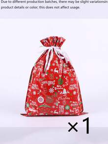 3pcs/1pc Christmas Drawstring Gift Bags – Perfect For Gift Wrapping; Suitable For Christmas Parties, Themed Parties, Thanksgiving, New Year's, Party Favors, Holiday Gatherings, And Festive Decorations. - One Size Fits All - View 9