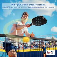 USAPA Approved Fiberglass Pickleball Paddle Set Of 2, Lightweight Pickle Ball Paddles With 4 Balls, 2 Overgrips, Carry Bag & Gift Box For Beginner & Intermediate Players - Blue - View 6