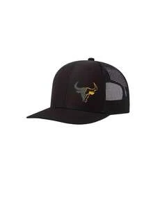 1pc American Bull Graphic Trucker Mesh Cap, Men's Breathable Patchwork Baseball Hat, Outdoor Sun Protection Adjustable Head Circumference Casual Versatile Hard Top Baseball Cap - Multicolor - View 9
