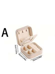 1pc Large Capacity Jewelry Box, Jewelry Storage Box, Multi-Function Jewelry Display Box, Jewelry Box With Mirror, Women's Gift, Christmas Gift, Travel Essential - Multicolor - View 9