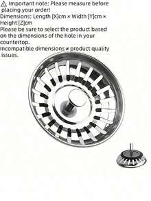 5pcs Stainless Steel Kitchen Sink Strainer And Drain Plug - Polished Drain Plug With Hair Catcher, Suitable For Bathroom And Kitchen Drain Protection, Flexible Consumable (Made Of Lightweight Stainless Steel; Do Not Use Excessive Force) Kitchen Supplies - View 6