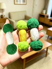 1pc Cat Felt Ball Toy With Built-In Bell, Pet Toy, Suitable For Self-Entertainment, Durable And Chew-Resistant, Suitable For Indoor Play, Interactive Cat Kicking Ball Toy, Perfect Gift For Active Cats - Multicolor - View 5
