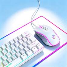 HXSJ Wired USB Optical Mouse, 7 Programmable Buttons, 3600 Adjustable Move Speed, Colorful RGB Backlight, Plug And Play Wired Computer Mouse For PC Laptop Home Office Gaming - View 1