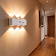 1pc RGB/3-Color Magnetic Wall Light, LED Ambient Light, Magnetic Installation No Drilling Required, With Motion Sensor, Adjustable Light Color, Suitable For Living Room, Bedroom, Hallway, Stairs, Bar, Date Night - Multicolor - View 8