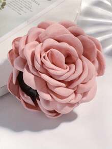 1pc Women's Elegant And Sophisticated Fabric Flower Hair Claw Clip - Brown - View 18