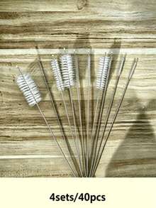 4/2/1 Set 10pcs Multi-Function Cleaning Brushes, Includes Various Sizes (10 Sizes Total), Kitchen Bottle Brush, Long Straw Brush, Straw Brush And Tube Cleaning Brush, Suitable For Cleaning Water Bottles And Other Hard-To-Clean Items - Multiple Styles - View 12