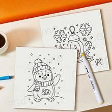 Advent Calendar Bold & Easy Coloring Book, Cute Christmas Winter Holiday Simple Line Art, 120g Thick Inner Paper, Bold Outlines For Adults & Teens, Gingerbread, North Pole Mailbox, Winter Accessories Xmas Scenes, Stress Relief Coloring Pages Gift - Cozy Christmas - View 11