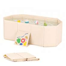 Foldable Bathtub 85x46cm Off-White Portable Bath Tub Travel - White - View 8