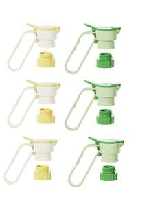 1/2/4/6pcs Multi-Function Bottle Spout With Handle, Filtered Beverage Dispenser Mouth, Easy Pour Bottle Cap Accessory For Water, Juice, Iced Tea And Drinks, Kitchen Refrigerator Beverage Pourer - Multicolor - View 11