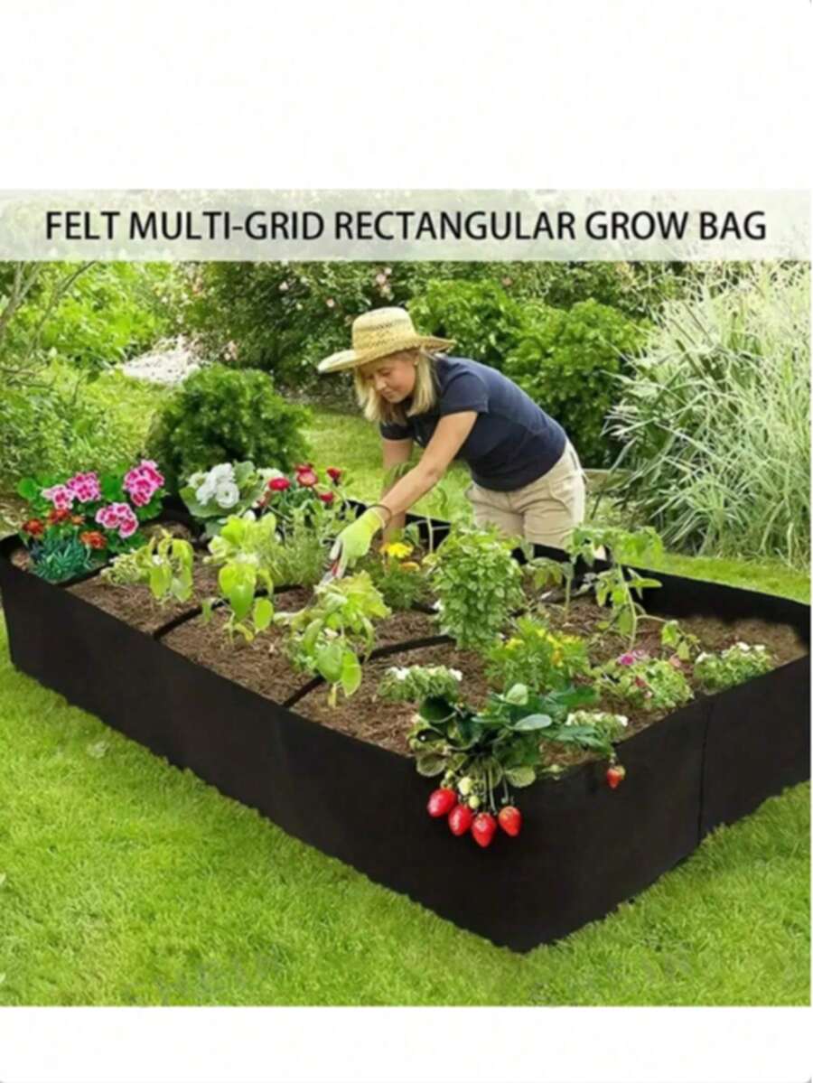 Extra Large 8-Compartment Raised Garden Bed Set, Modern Style, Weather-Resistant Rectangular Planter Box, Floor-Standing, With Indoor/Outdoor Accessories, Suitable For Vegetable And Flower Planting, Ideal Gift For New Year, Valentine's Day, Easter
