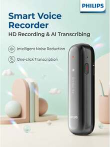 Philips VTR5170 Voice Recorder HD Noise Reduction Voice-To-Text Portable One-Key Recording Professional Noise Cancellation - View 2