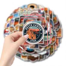 64PCS Utah Stickers Aesthetic Vinyl Stickers High Quality Stickers Decals Scrapbook,Journaling,Laptop,Bumper,Skateboard,Water Bottles,Computer,Phone Stickers Can Bring A Lot Of Fun To Your Life,The Perfect Gift For Adults - U - View 2