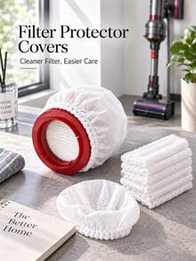 50/100Pcs Disposable Vacuum Filter Protector Covers, Universal Non-Woven Dust Filter Mesh Bags, Elastic Adjustable Filter Covers For Vacuum Cleaner Cartridge, Dust Lock Protection For Home Office Cleaning - Multicolor - View 3