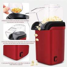 This Fully Automatic Mini Electric Popcorn Maker Is Perfect For Family Use And An Ideal Option For Healthy Snacking. - US A Type Plug(110-127V) - View 3