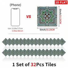 8/16/32/64pcs 6-Inch Vintage Floral Tile Stickers, Self-Adhesive Removable Wall Decals For Kitchen, Bathroom And Home Decor - C - View 14