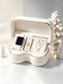 Fashionable Minimalist Square LED Electronic Watch With Butterfly Bracelet, Necklace, Ring And Earring Set, Children's Holiday Gift, Christmas Favorite - Multicolor - View 10