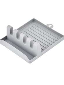 1Pc Solid Color Kitchen Spatula Holder, Plastic Material,Countertop Storage,Anti‑Oil‑Stain,For Home Kitchen,Dining Room Counter,Place Spatulas,Spoons,Lids While Cooking,Kitchen Storage,House Decorations Items,Kitchen Items,Utensil Holder Countertop - Multicolor - View 10
