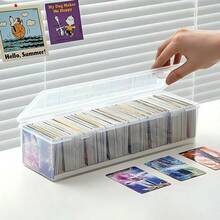 تخزين وتنظيم المنزل، صندوق تخزين البطاقات مع فواصل، منظم بلاستيكي شفاف متعدد الفتحات، تخزين بطاقات التداول مقاوم للغبار، مجموعة قيمة، عيد الميلاد والعودة إلى المدرسة، مناسب للمراهقين 14+ والبالغين، بائع ساخن للمقتنيات الشائعة - متعدد الألوان - مشاهدة 5