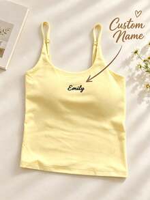 Personalized Embroidered Lace Tank Top, Custom Embroidery Modal Tank Bridal Shower Gift, Engagement Gift Bachelorette Party, New Mrs. Tank - Multicolor - View 3