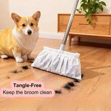 10/30pcs Disposable Broom Covers | Static Dust Removal, Elastic Fit, Pet Hair Catcher | Quick To Install, Multi-Purpose Cleaning Replacement Cloth, Home Essential, Great Holiday Gift - Multiple Styles - View 2