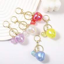 Korean Dongdaemun Colorful Resin Apple Keychain Cute Bag Pendant Fashion Versatile Keychain Wholesale - Multicolor - View 5