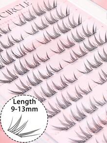WANPIN Glue-Free Segmented False Eyelashes, Natural Style, Lightweight And Soft, Glue-Free Adhesive Lower Lashes, Easy For Beginners, Multi-Cluster Combination, Natural Wearing Effect - C - View 5