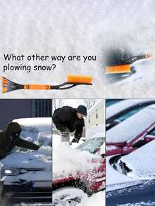 2-In-1 Winter Car Maintenance Windshield Ice Scraper And Snow Brush Set, Suitable For Vehicle Maintenance And Car Cleaning Accessories. Compact Design, Sturdy Structure. Car Parts, Snow Removal Tools, Car Snow Blower, Essential For Cars, Car Tools. - Multiple Styles - View 7