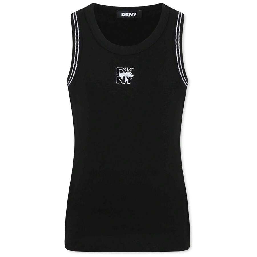 DKNY تيشيرتات للفتيات الشابات - الأسود - مشاهدة 1