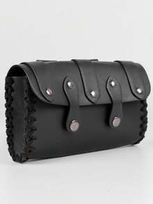 Medieval Vintage Faux Leather Waist Bag, Pirate Cosplay Storage Pouch, Retro LARP RPG Game Waist Bag, Halloween Renaissance Costume Prop, Unisex - A - View 5