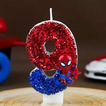 1pc Cute Cartoon Combination Birthday Candle Glitter 0-9 Number Cake Decoration Plug-In, Birthday Party Anniversary Celebration Dessert Table Decor, Suitable For Birthday Party, Halloween, Christmas, Best Gift For Fans - Multicolor - View 10