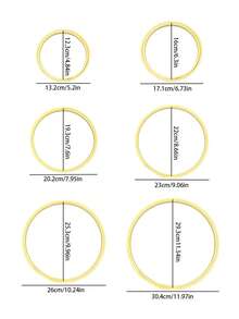 Double Layer Bamboo Cross Stitch Hoop Set, Multi-Diameter Cross Stitch Frame, Multiple Sizes Available 13/17/20/23/26/30cm, Non-Slip Fabric Holder, Cross Stitch, Hand Embroidery, Punch Needle, Fabric Crafts, Wool Felt Base Fabric Fixing - Iron-free Bamboo Double Ring - View 5