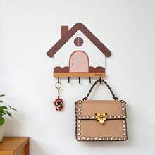 Gantungan Kunci Dekoratif untuk Pintu Masuk, Gantungan Mantel Kayu untuk Bagian Belakang Pintu, Gantungan Tanpa Pengeboran - MultiWarna - View 5