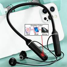 1 buah Headset Nirkabel Stereo HiFi dengan Desain Magnetik, Tombol Kontrol, Bahan Silikon Lembut dan Nyaman, Fleksibel, dan Tali Leher, Headset Musik Nirkabel Modis dengan Waktu Putar 600 Jam - MultiWarna - View 44