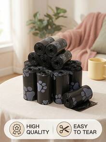 PETSIN 300pcs/20 Rolls Dog Poop Bags, Leak Proof Pet Waste Bag For Dog Outdoor Walking, 15 Bags/Roll, Multi-Pack Options - Black - View 13