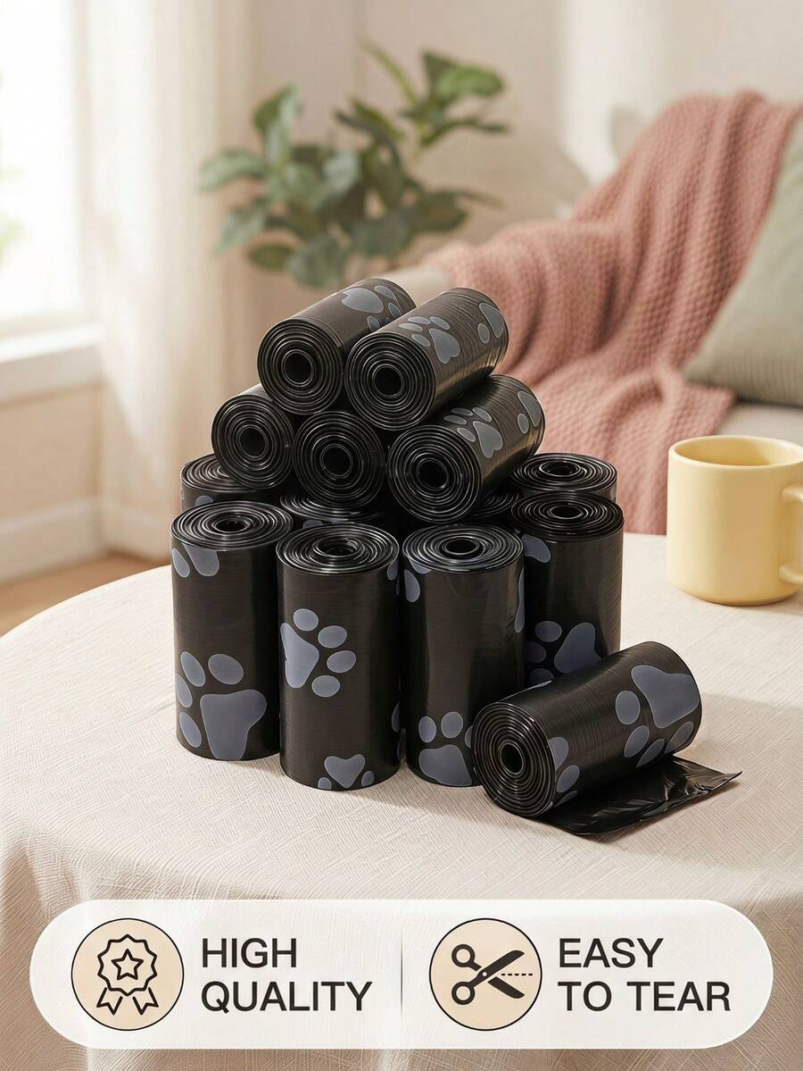 PETSIN 300pcs/20 Rolls Dog Poop Bags, Leak Proof Pet Waste Bag For Dog Outdoor Walking, 15 Bags/Roll, Multi-Pack Options