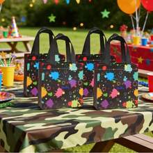 5/20PCS Tas Kado Dekoratif Neon Bercahaya dalam Gelap dari Bahan Non-Woven, Cocok untuk Perlengkapan Pesta Ulang Tahun, Natal, Halloween, dan Berbagai Tema Lainnya - 2 tas hadiah non-woven bercahaya dalam gelap secara acak - View 6