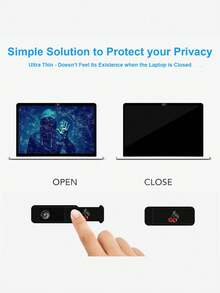 Cherry Print Large Computer Camera Privacy Cover, Laptop Privacy Protector, Sliding Lens Cover, Car Camera Cover, Universal Phone & Computer Lens Cover, Phone Accessories, Camera Privacy Sticker, Anti-Scratch Lens Protector, Compatible With Iphone, Laptop, Essential For Office Workers, Students, Remote Workers And Privacy-Conscious Users, Also Suitable For Home Office, Travel, Meetings And Daily Use - A - View 2