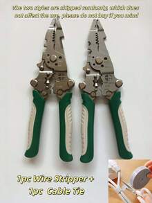 1pc Foldable Multi-Function Industrial Grade Electrician Wire Stripper - High Carbon Steel Durable Precision Tool, Supports Stripping, Cutting, Crimping, Essential For Electrical Repair Work And Home Electrician Use - Foldable Wire Strippers - View 13