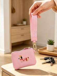 Wristlet Dog Frame Two Pouch Coin Wallet,Change Pouch With Wristlet Strap,Cute Wallet For Keys, Cards, Cash,Lightweight Travel Essentials Organizer - Multicolor - View 7